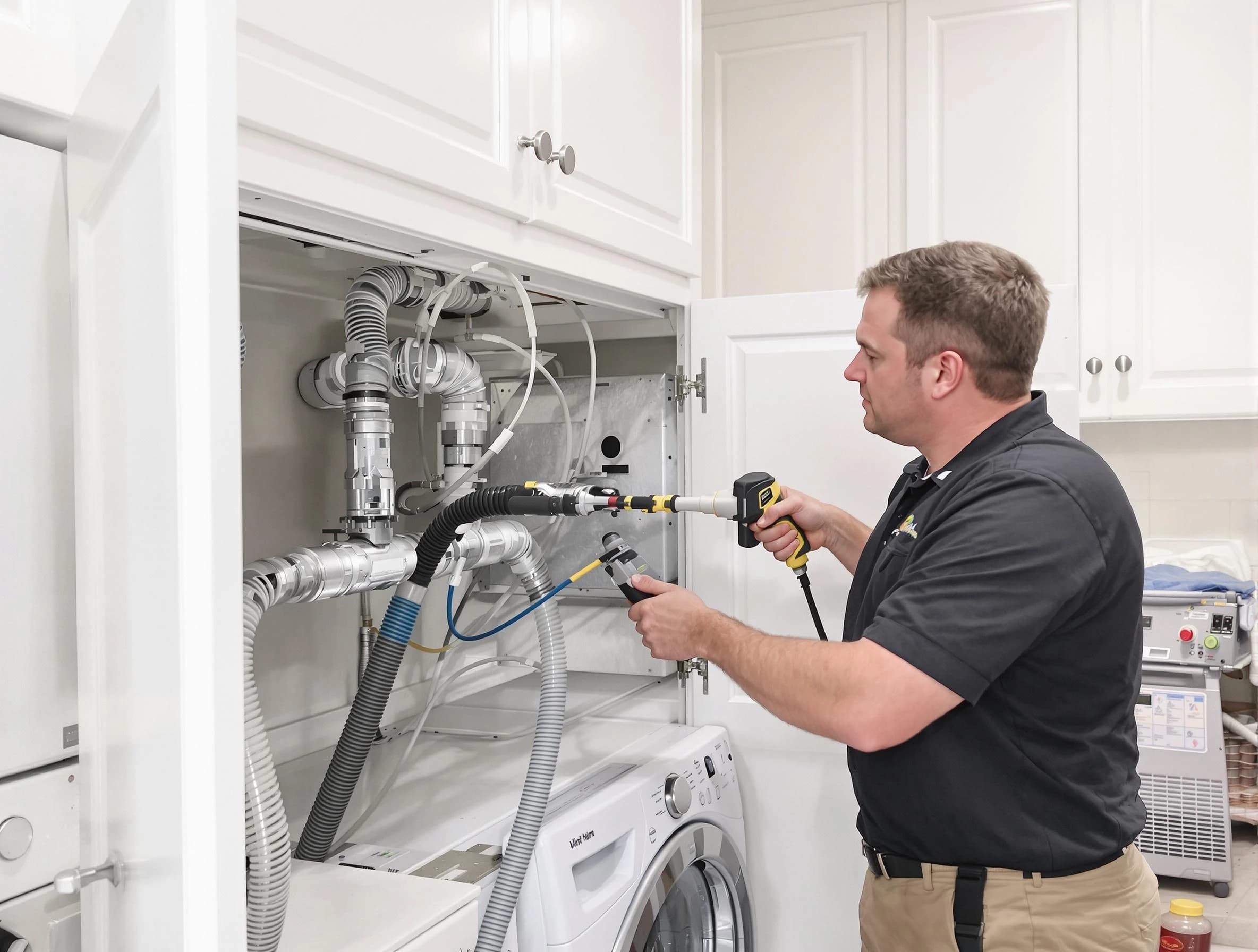 Federal Heights Dryer Vent Cleaning professional removing severe blockage from a clogged dryer vent in Federal Heights