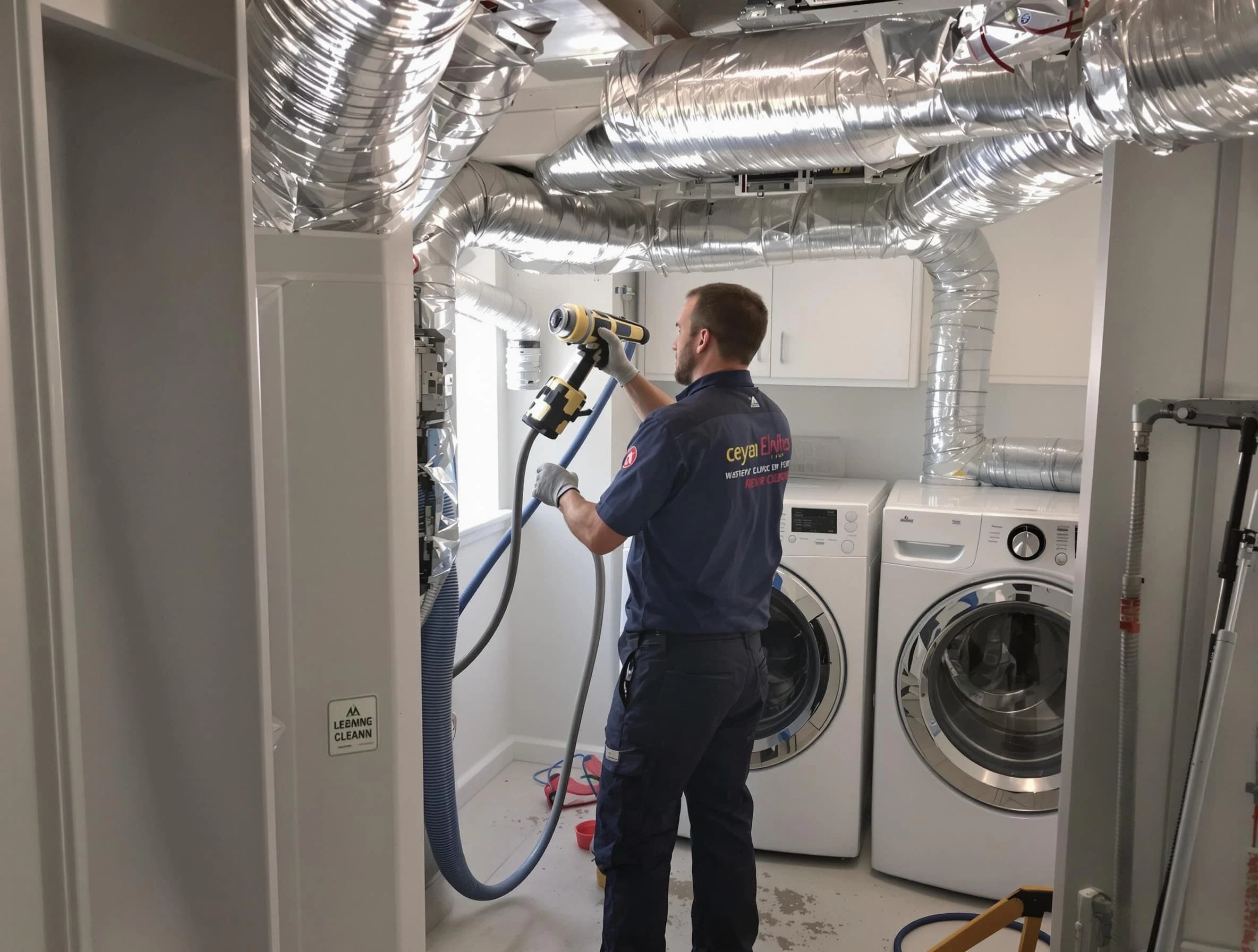 Federal Heights Dryer Vent Cleaning specialist using advanced equipment for thorough duct cleaning in Federal Heights