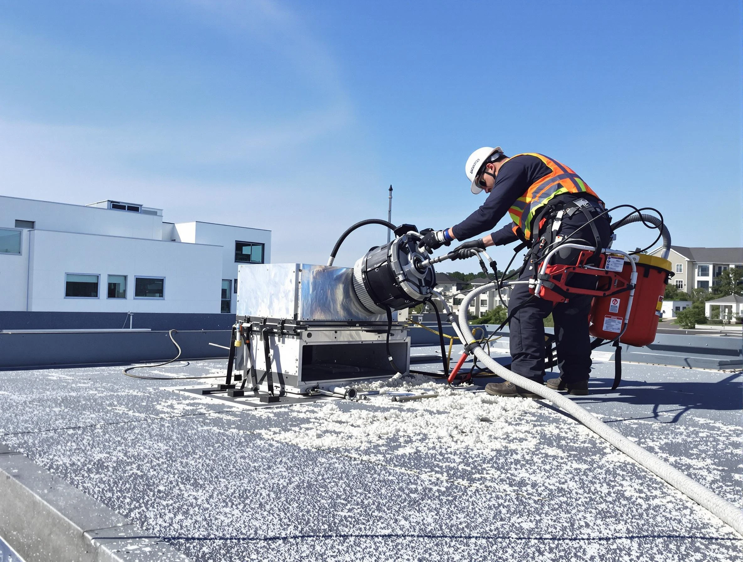 Cleaning Dryer Vent On Roof in Federal Heights